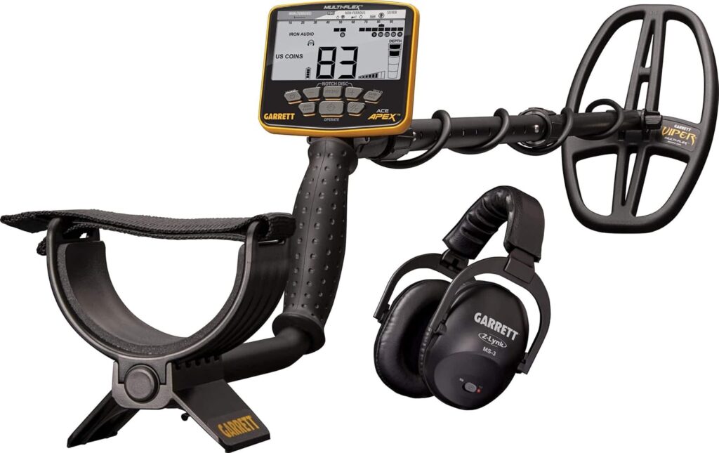 Pantalla del detector de metales Garrett Apex con auriculares inalámbricos